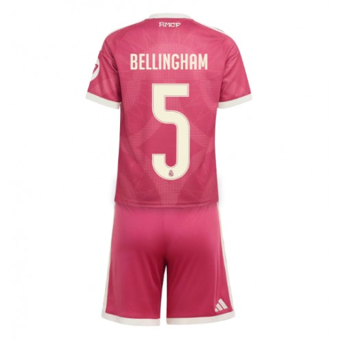 Stroje piłkarskie Real Madrid Jude Bellingham #5 Koszulka Trzeciej dla dzieci 2026-27 Krótki Rękaw (+ szorty)